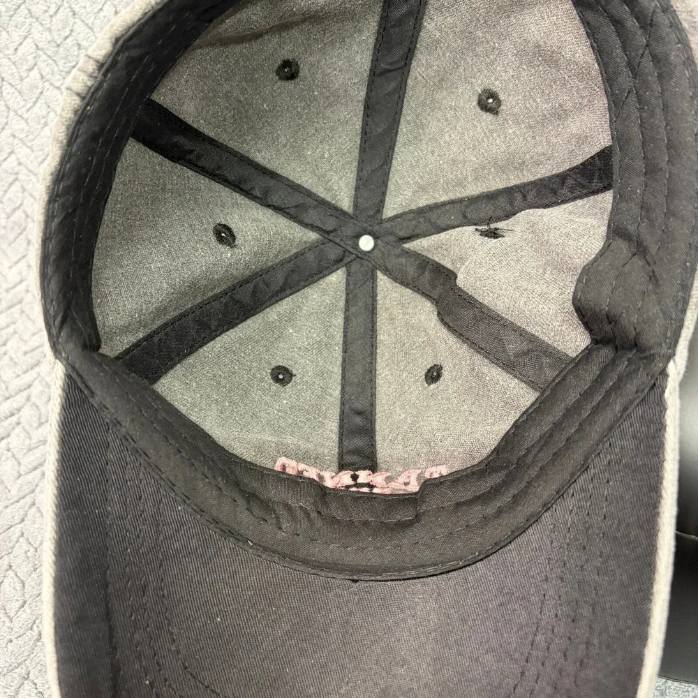 Unbranded Baseball Hat Tanned and Tipsy Women OS Gray Pink Embroidered Cap